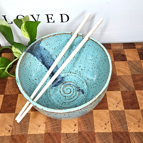 Hand Crafted Other - Noodle Bowl Stoneware Clay - Earth Tone